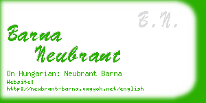 barna neubrant business card